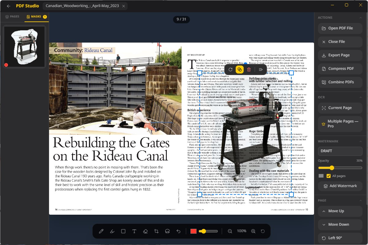 Arabic OCR for Windows — PDF page tools